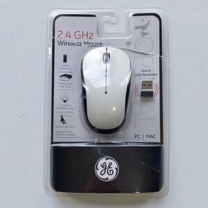 GE 2.4 GHz Wireless Optical Mouse With Nano USB Receiver - NEW